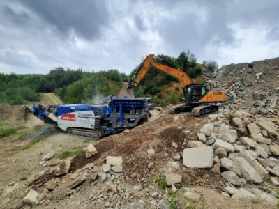 Campagne de concassage béton armé